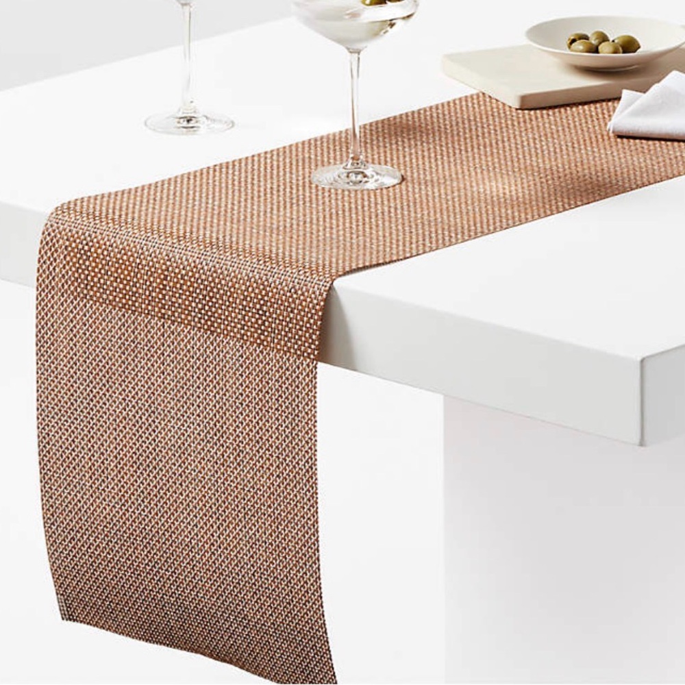 NWT Chilewich 72in Teak Basketweave Table Runner